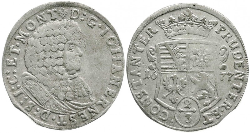 Altdeutsche Münzen und Medaillen, Sachsen- Neu-Weimar, Johann Ernst, 1662-1683
2...