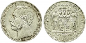 Altdeutsche Münzen und Medaillen, Schaumburg-Lippe, Adolf Georg, 1860-1893
Vereinstaler 1865 B. vorzüglich