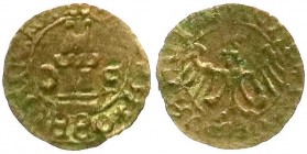Altdeutsche Münzen und Medaillen, Schlesien-Auschwitz, Stadt
Heller o.J. (um 1445). schön/sehr schön, gewellt