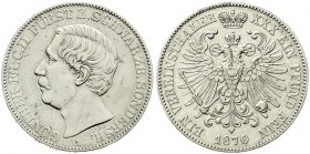 Altdeutsche Münzen und Medaillen, Schwarzburg-Sondershausen, Günther Friedrich Karl II., 1835-1880
Vereinstaler 1870 A. sehr schön/vorzüglich, kl. Kra...