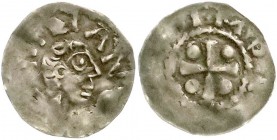 Altdeutsche Münzen und Medaillen, Würzburg-Kaiserliche und Königliche Münzstätte, Otto III., 983-1002
Pfennig, als Kaiser, 996/1002. Kopf des heiligen...