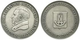 Medaillen, Bankwesen
Hamburg: Silbermedaille der Hamburger Sparkasse a.d Präses und Senator Dr. Amandus Augustus Abendroth. 55 mm; 72,64 g. vorzüglich...