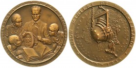 Medaillen, Bergbau, allgemein
Bronzemedaille 1956 v. G.A. Brunet. Bergbau-Union Ober-Katanga (Rep. Kongo). 85 mm. Im Etui. vorzüglich
