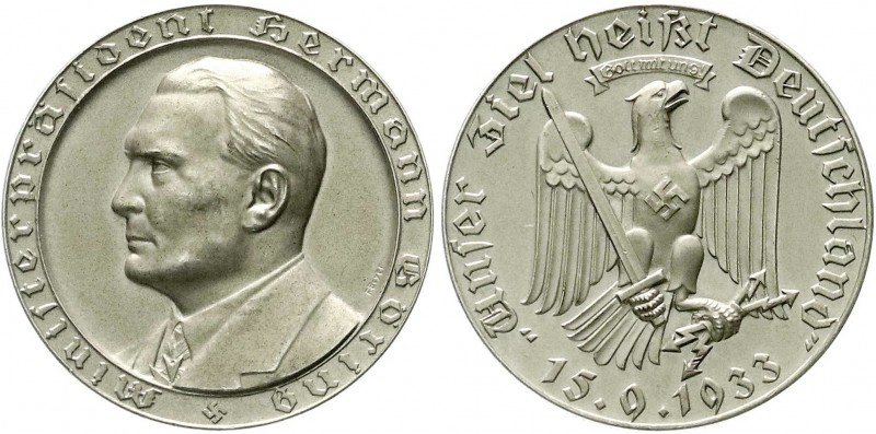 Medaillen, Drittes Reich
Silbermedaille 1933, Pr. Münze Berlin (v. F. Beyer). Au...