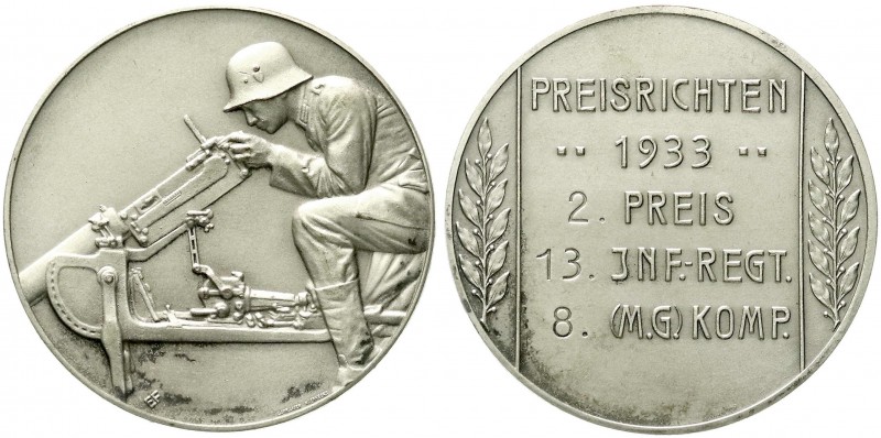 Medaillen, Drittes Reich
Versilberte Bronzemedaille 1933. Preisrichten 2. Preis ...