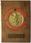 Medaillen, Drittes Reich
Emaill. Messingplakette 1941. Deutsche Amateur-Box-Meisterschaften in Görlitz, Breslau und Liegnitz. 80 mm. Eingesetzt in Hol...