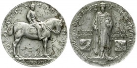 Medaillen, Erster Weltkrieg
Eisenmedaille 1915 v. Sturm u. Ball, Kavallerist n.r./Barbarossa v. v., mit Umschrift. 34 mm. vorzüglich, leichter Flugros...