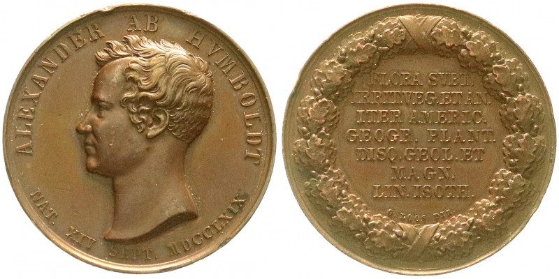 Medaillen, Medicina in Nummis, Personenmedaillen, Humboldt, Alexander von. 1769-...