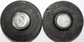 Medaillen, Münchner Medailleure, Karl Goetz
Prägestempelpaar (Matrizen) zur Medaille 1927 zum 80. Geburtstag Hindenburgs. Prägedurchmesser 36 mm. Stem...