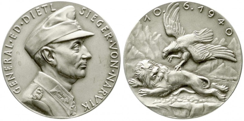 Medaillen, Münchner Medailleure, Karl Goetz
Silbermedaille 1940 auf General Diet...