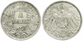 Reichskleinmünzen, 1 Mark großer Adler, Silber 1891-1916
1892 D. vorzüglich