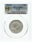 Reichssilbermünzen J. 19-178, Sachsen, Friedrich August III., 1904-1918
2 Mark 1911 E. Im PCGS-Blister mit Grading MS 64. Das am besten bewertete Ex. ...