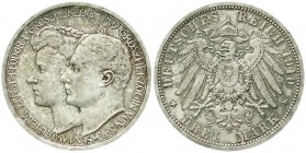 Reichssilbermünzen J. 19-178, Sachsen-Weimar-Eisenach, Wilhelm Ernst, 1901-1918
3 Mark 1910 A. Mit Feodora. Stempelglanz, Prachtexemplar mit herrliche...