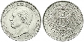 Reichssilbermünzen J. 19-178, Schwarzburg-Rudolstadt, Günther Victor, 1890-1918
2 Mark 1898 A. vorzüglich/Stempelglanz