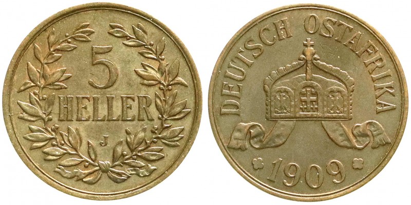 Kolonien und Nebengebiete, Deutsch Ostafrika
5 Heller 1909 J. Größte deutsche Ku...