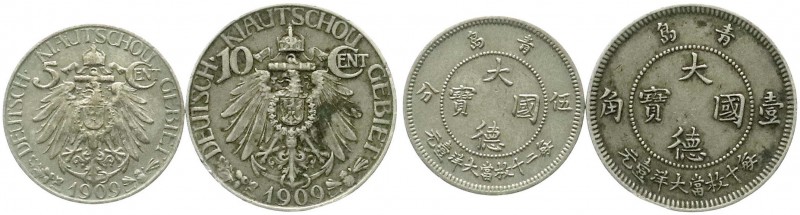 Kolonien und Nebengebiete, Kiautschou, Pachtgebiet, 1897-1919
2 Stück: 5 und 10 ...