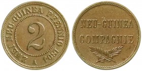 Kolonien und Nebengebiete, Deutsch-Neuguinea, Neuguinea Compagnie
2 Neu-Guinea Pfennig 1894 A. vorzüglich