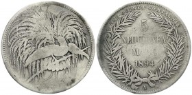 Kolonien und Nebengebiete, Deutsch-Neuguinea, Neuguinea Compagnie
5 Neuguinea-Mark 1894 A, Paradiesvogel. schön