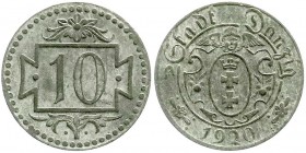 Kolonien und Nebengebiete, Danzig, Freie Stadt
10 Pfennig 1920 kleine Wertzahl. vorzüglich