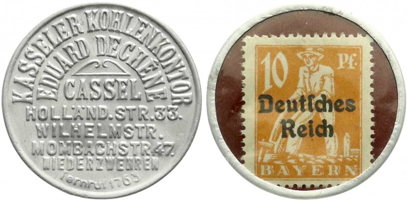 Notmünzen/Wertmarken, Cassel, Briefmarkenkapselgeld
Kasseler Kohlenkontor Eduard...