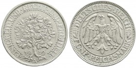 Weimarer Republik, Kursmünzen, 5 Reichsmark Eichbaum Silber 1927-1933
1929 A. vorzüglich
