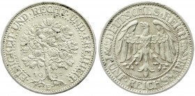 Weimarer Republik, Kursmünzen, 5 Reichsmark Eichbaum Silber 1927-1933
1931 E. vorzüglich