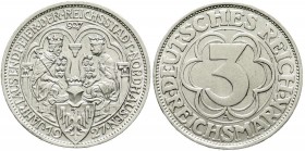 Weimarer Republik, Gedenkmünzen, 3 Reichsmark Nordhausen
1927 A. vorzüglich/Stempelglanz