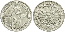 Weimarer Republik, Gedenkmünzen, 3 Reichsmark Naumburg/Saale
1928 A. vorzüglich/Stempelglanz