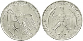 Weimarer Republik, Gedenkmünzen, 3 Reichsmark Waldeck
1929 A. vorzüglich/Stempelglanz