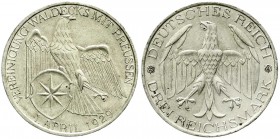 Weimarer Republik, Gedenkmünzen, 3 Reichsmark Waldeck
1929 A. vorzüglich, berieben