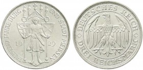 Weimarer Republik, Gedenkmünzen, 3 Reichsmark Meissen
1929 E. vorzüglich/Stempelglanz