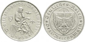 Weimarer Republik, Gedenkmünzen, 3 Reichsmark Vogelweide
1930 D. vorzüglich/Stempelglanz