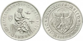 Weimarer Republik, Gedenkmünzen, 3 Reichsmark Vogelweide
1930 F. gutes vorzüglich