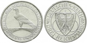 Weimarer Republik, Gedenkmünzen, 3 Reichsmark Rheinstrom
1930 F. fast Stempelglanz, Prachtexemplar