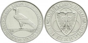 Weimarer Republik, Gedenkmünzen, 5 Reichsmark Rheinstrom
1930 A. vorzüglich