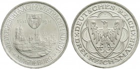 Weimarer Republik, Gedenkmünzen, 3 Reichsmark Magdeburg
1931 A. vorzüglich/Stempelglanz