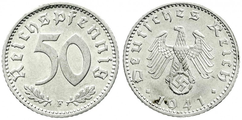 Drittes Reich, Klein/- und Kursmünzen, 50 Reichspfennig, Aluminium 1939-1944
194...