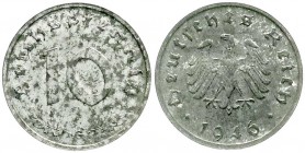 Alliierte Besatzung, Kleinmünzen
10 Pfennig 1946 G. sehr schön, etw. korr.