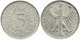 Münzen der Bundesrepublik Deutschland, Kursmünzen, 5 Deutsche Mark Silber 1951-1974
1956 F prägefrisch