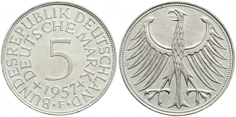 Münzen der Bundesrepublik Deutschland, Kursmünzen, 5 Deutsche Mark Silber 1951-1...