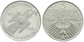 Münzen der Bundesrepublik Deutschland, Gedenkmünzen, 5 Deutsche Mark, Silber, 1952-1979
Germanisches Museum 1952 D. vorzüglich