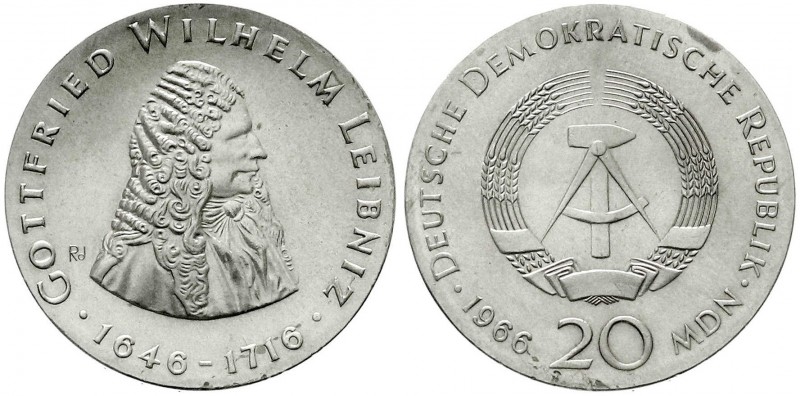 Münzen der Deutschen Demokratischen Republik, Gedenkmünzen der DDR
20 Mark 1966,...