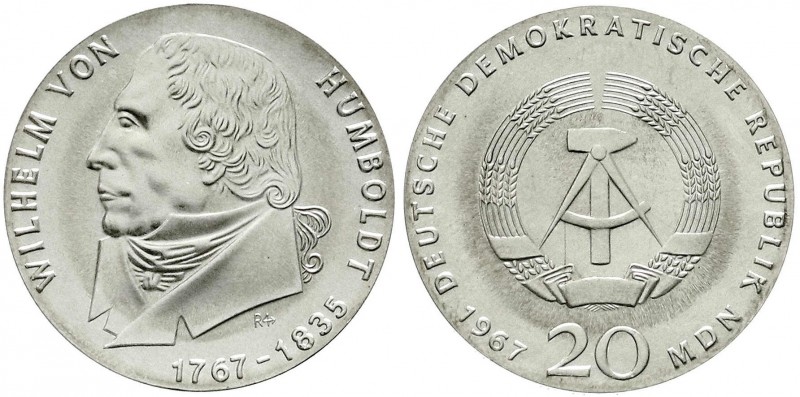 Münzen der Deutschen Demokratischen Republik, Gedenkmünzen der DDR
20 Mark 1967,...