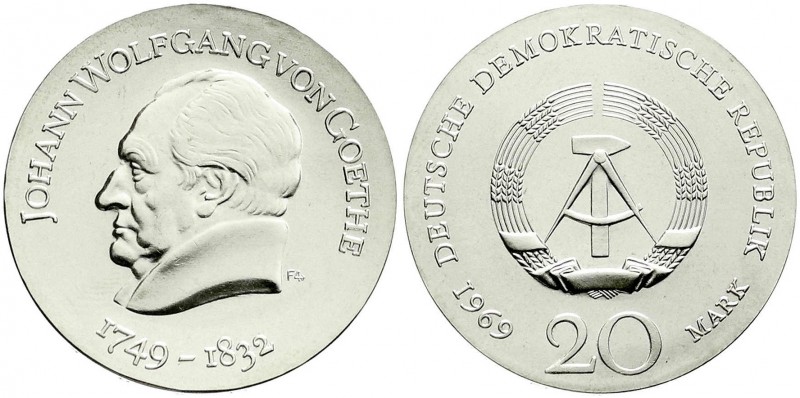 Münzen der Deutschen Demokratischen Republik, Gedenkmünzen der DDR
20 Mark 1969,...