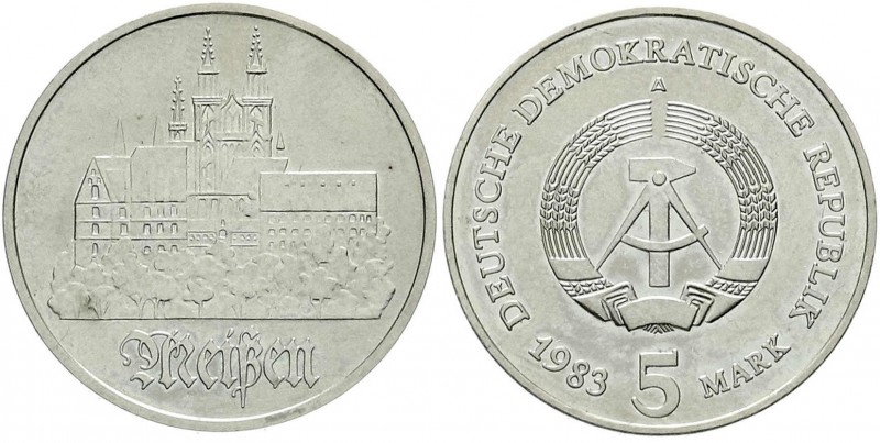 Münzen der Deutschen Demokratischen Republik, Gedenkmünzen der DDR
5 Mark Meißen...