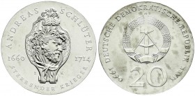 Münzen der Deutschen Demokratischen Republik, Gedenkmünzen der DDR
20 Mark 1990 A, Schlüter. Randschrift läuft rechts herum. Stempelglanz