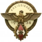 Orden und Ehrenzeichen, Deutschland, Drittes Reich, 1933-1945
Reichsberufswettkampf-Abzeichen Kreissieger 1938. Hersteller G. Brehmer Markneukirchen. ...