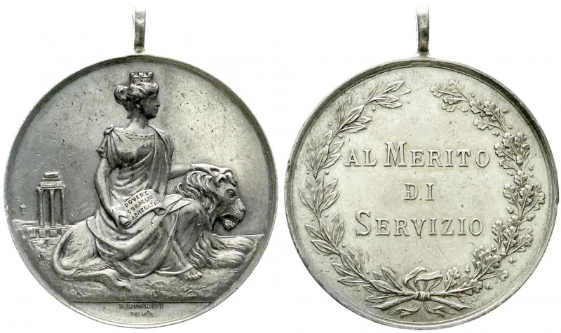 Orden und Ehrenzeichen, Italien, Königreich, 1861-1946
Silberne Verdienstmedaill...
