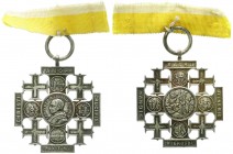 Orden und Ehrenzeichen, Italien-Kirchenstaat, Leo XIII., 1878-1903
Jerusalemkreuz am Band. vorzüglich, Patina