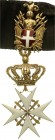 Orden und Ehrenzeichen, Italien-Toskana
Komturkreuz des Ordens des Weißen Kreuzes (gestiftet 1814) mit der Trophäe am schwarzen Band. vorzüglich